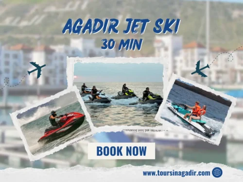 Agadir jet ski 30 minute water adventure tour.