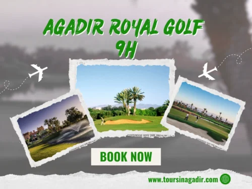 Agadir Royal Golf 9H course featuring lush green fairways and palm trees.