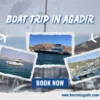 Boat trip in Agadir featuring luxury yachts and coastal exploration.