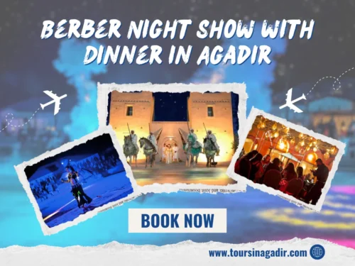 Berber Night Show with dinner in Agadir featuring traditional horse riders and dancers.