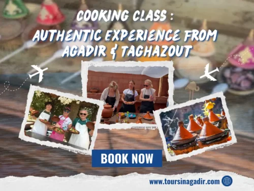 Cooking class authentic experience from Agadir and Taghazout featuring traditional tagine preparation.